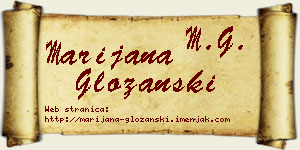 Marijana Gložanski vizit kartica